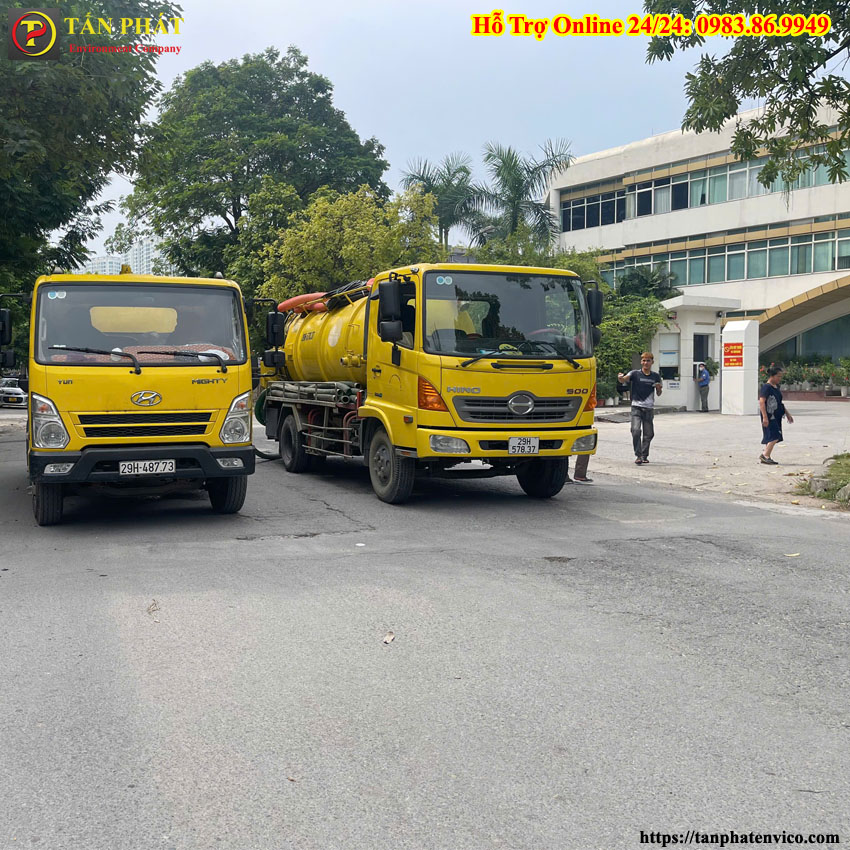 Thông hút bể phốt tại cầu giấy