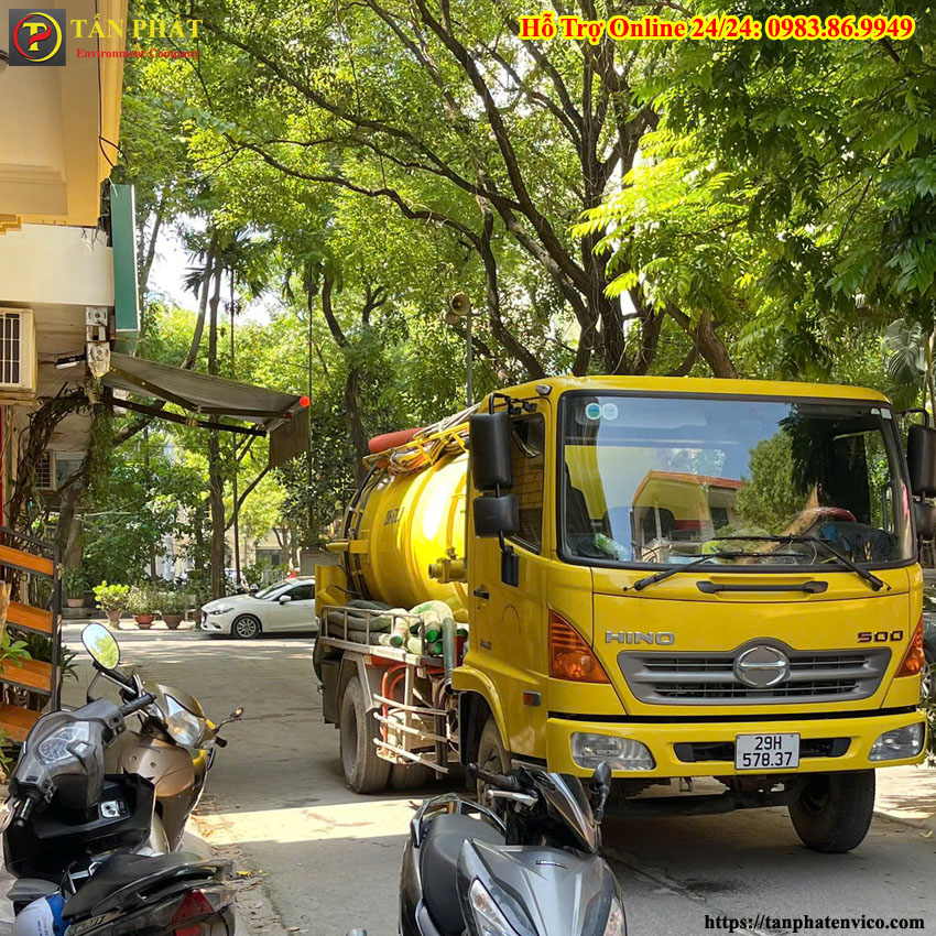hút bể phốt tại cầu giấy