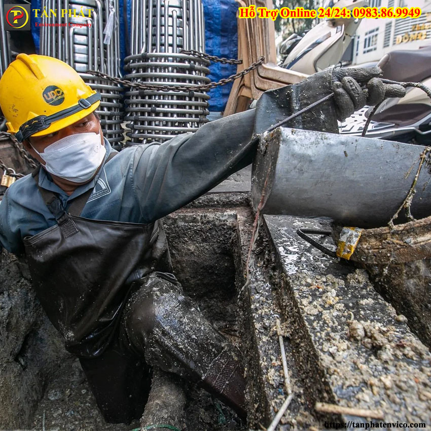 nạo vét cống tắc dầu mỡ