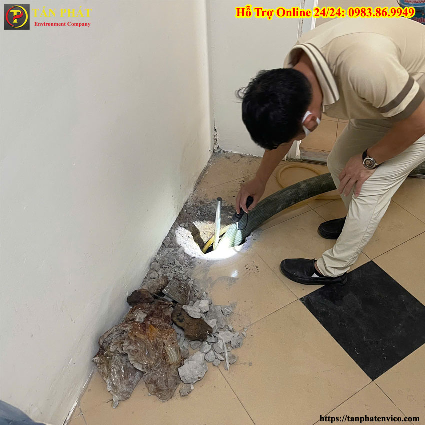 Thông hút bể phốt tại hoàng mai