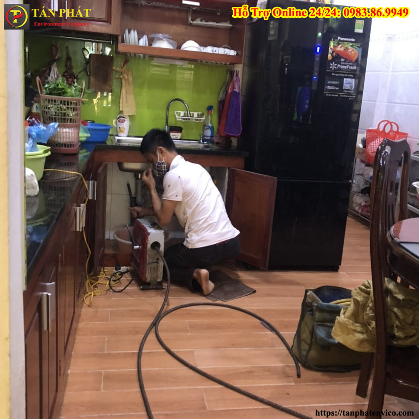 thông tắc chậu rửa bát tại hai bà trưng