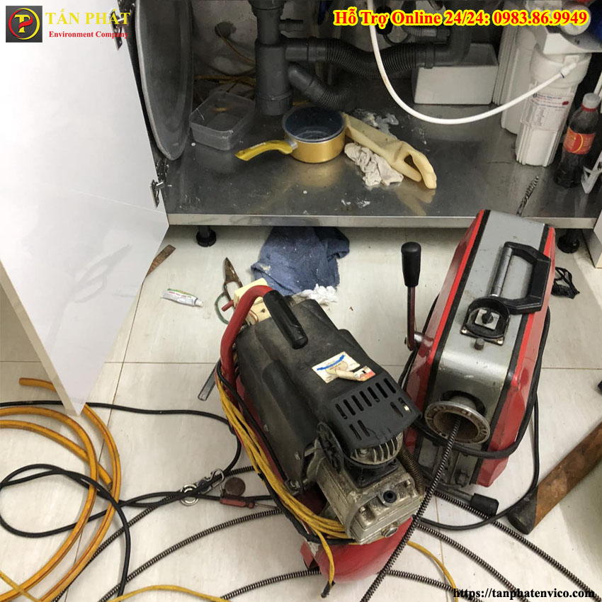 Thông tắc chậu rửa bát tại tây hồ