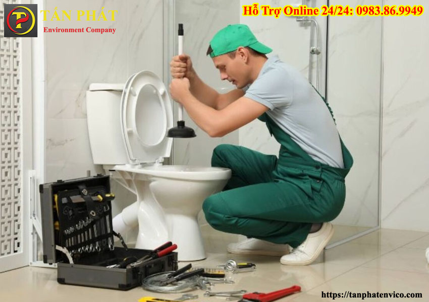 cách thông tắc bồn cầu bằng thụt