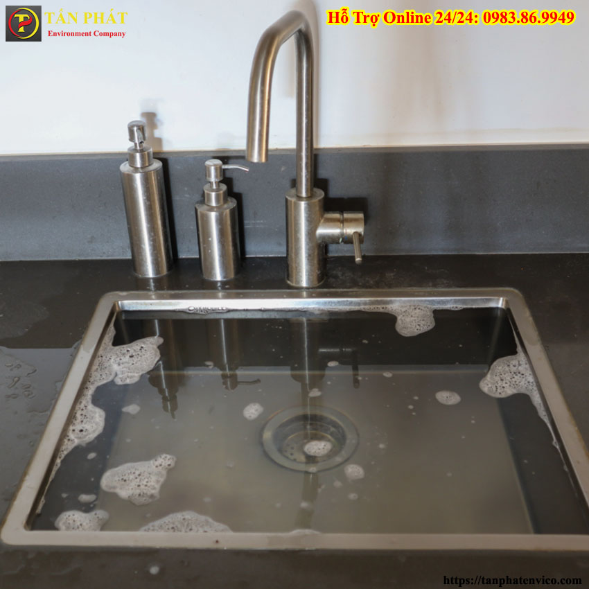 bồn rửa bát nước không thoát