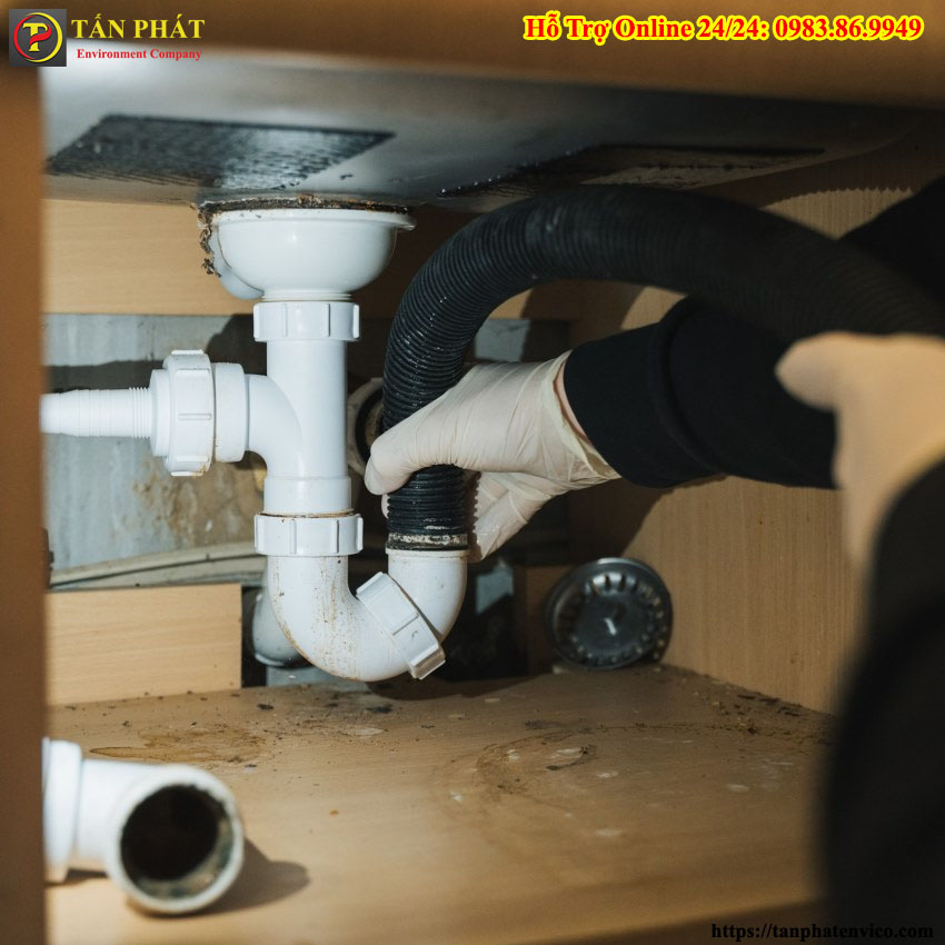bồn rửa bát nước thoát chậm