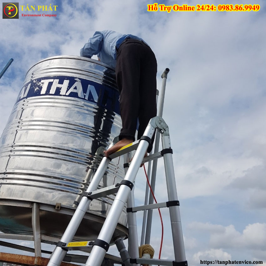 Thau rửa bồn nước inox tại Đông anh