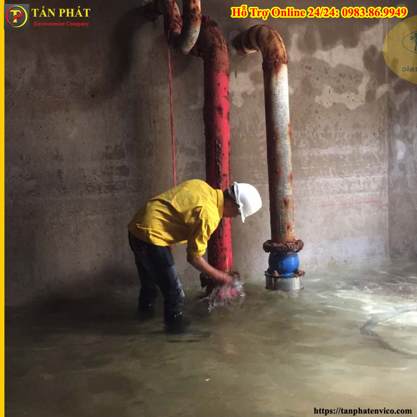 Thau rửa bồn nước inox tại Gia Lâm