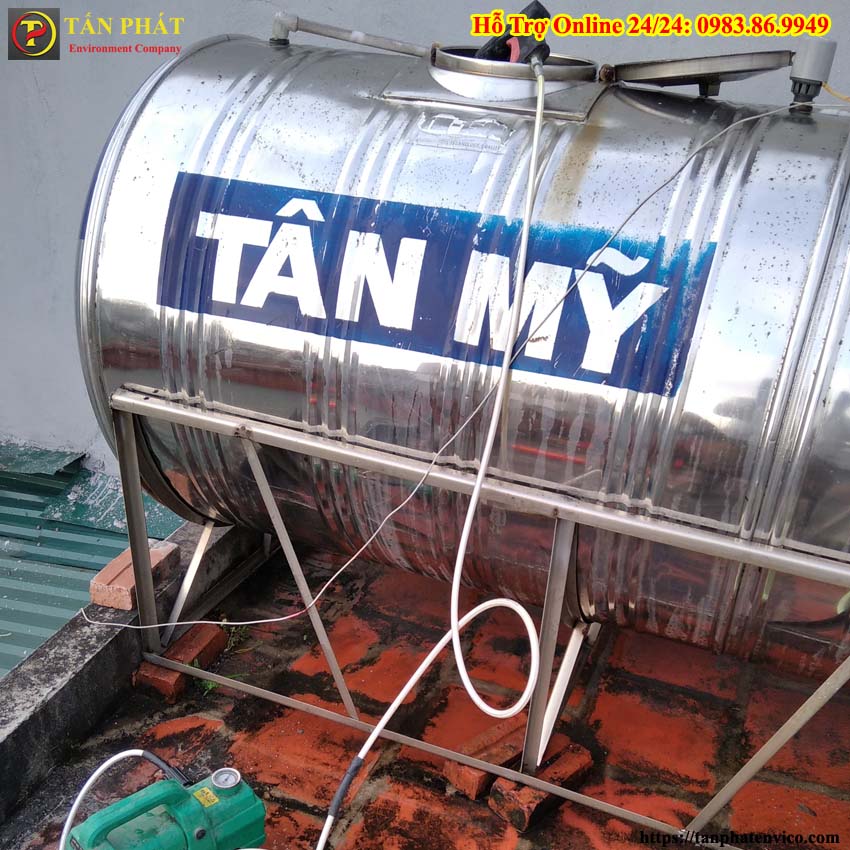 thau rửa bồn nước inox bồn nhựa téc nước cho gia đình