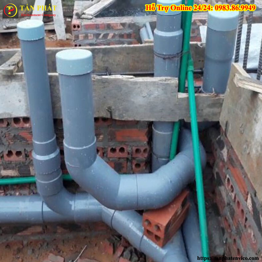 đặt ống xả thải