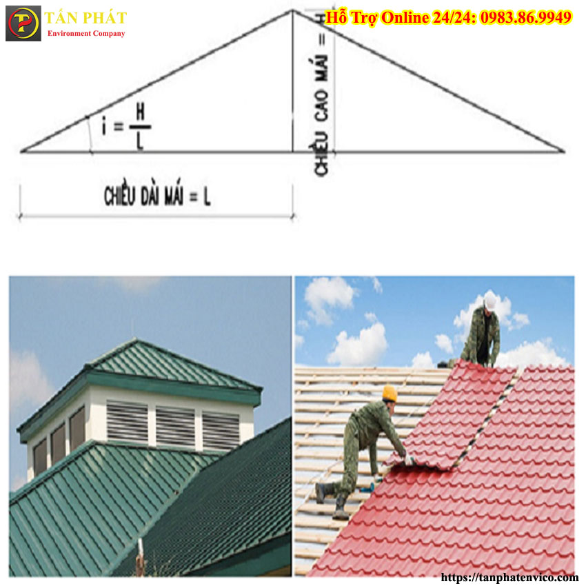 cách lấy độ dốc mái