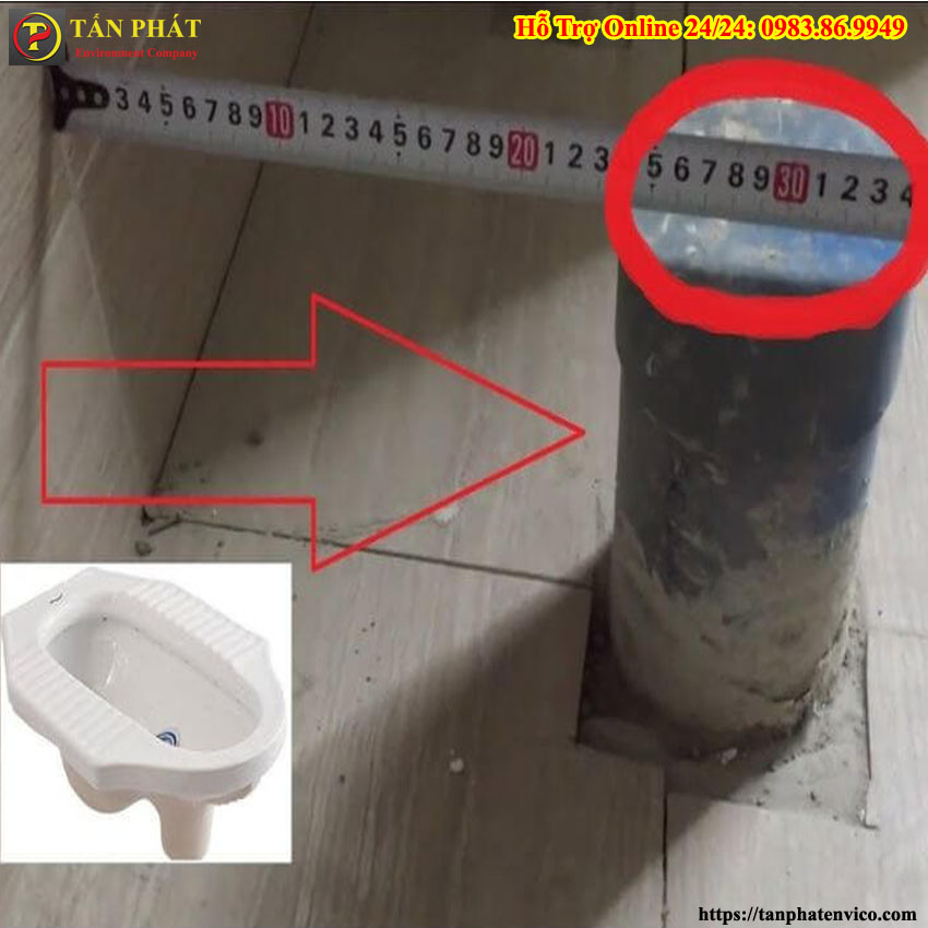 Đường kính ống thoát bồn cầu