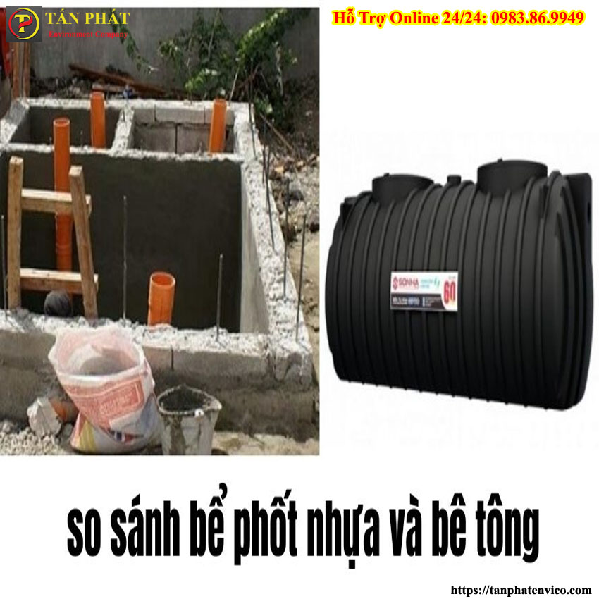 So sánh Bể nhựa Septic và Hầm xây gạch