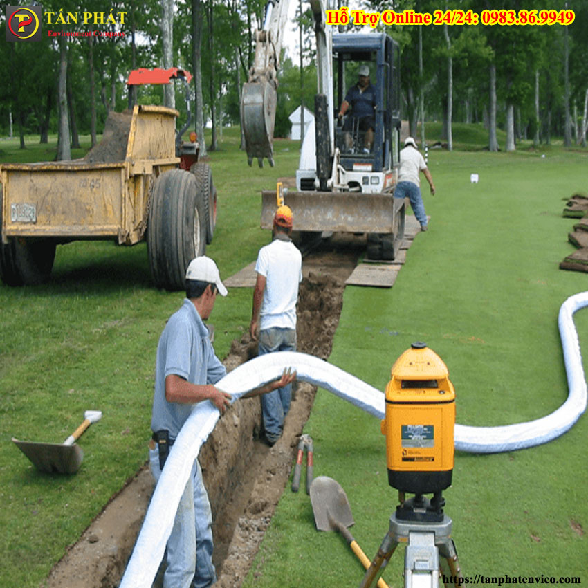 thông tắc cống sân Golf